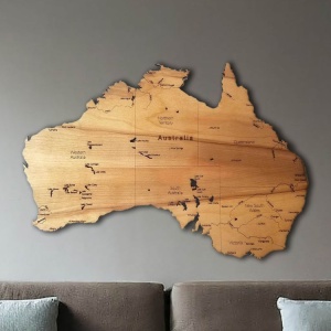 Australia Wood Map