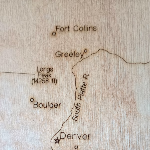 Colorado Wood Map - Image 5