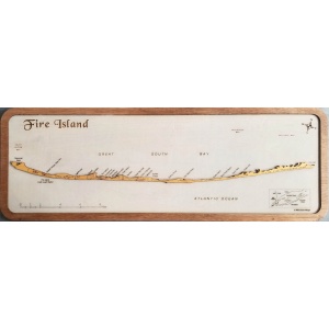 Fire Island, NY Wood Map