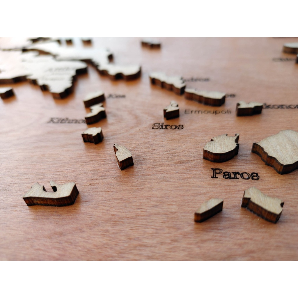 Greece Wood Map