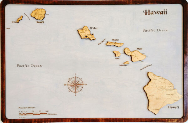 Hawaii Wood Map - Image 3