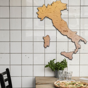 Italy Wood Map