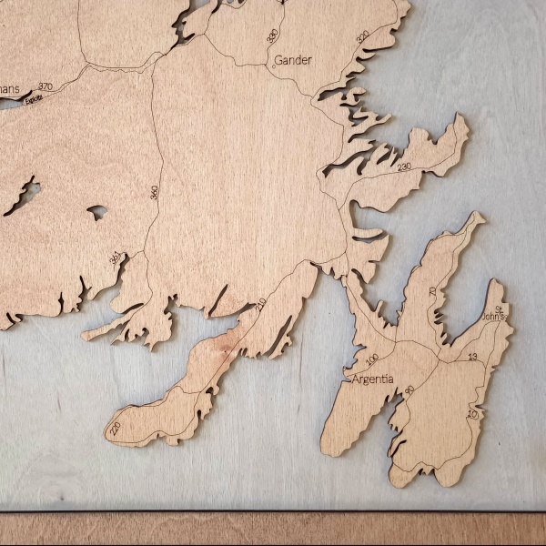 Newfoundland Island Wood Map - Image 2