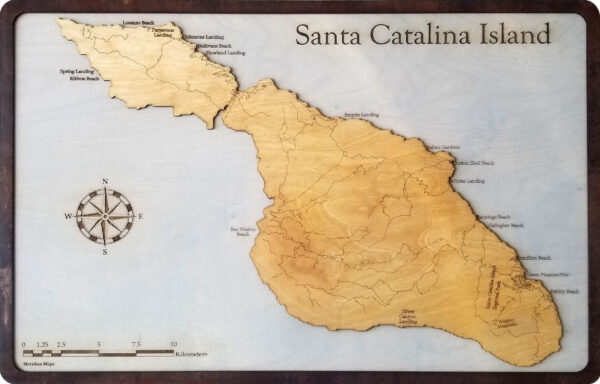 Santa Catalina, CA Wood Map - Image 2