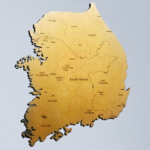 South Korea Wood Map