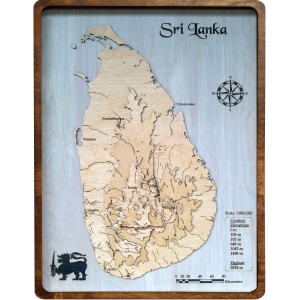 Sri Lanka Wood Map