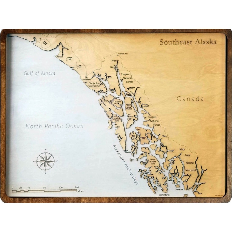 Southeast Alaska Map.pdf Alaska, Southeast Wood Map – Meridian Maps