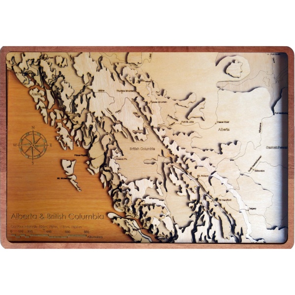 Alberta & British Columbia Wood Map