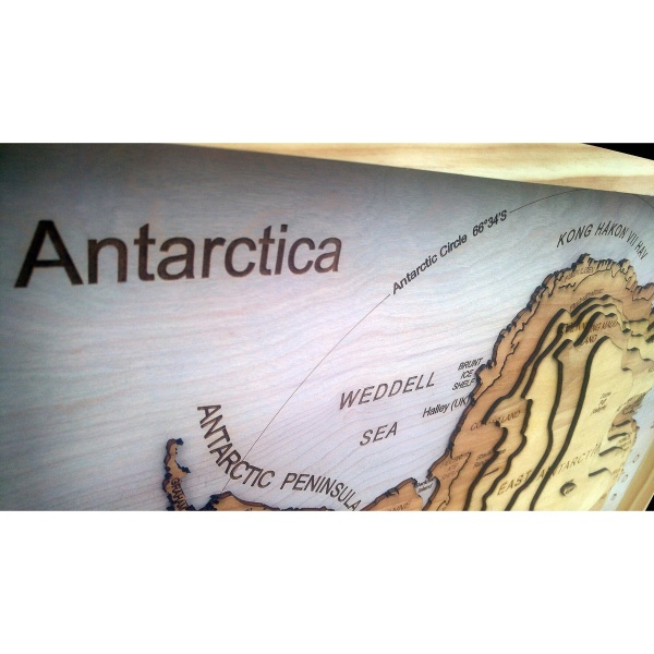 Antarctica Wood Map - Image 2