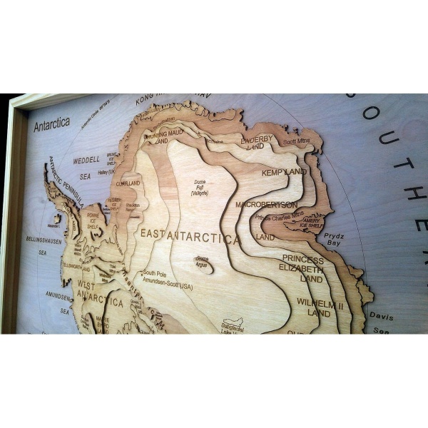 Antarctica Wood Map - Image 3