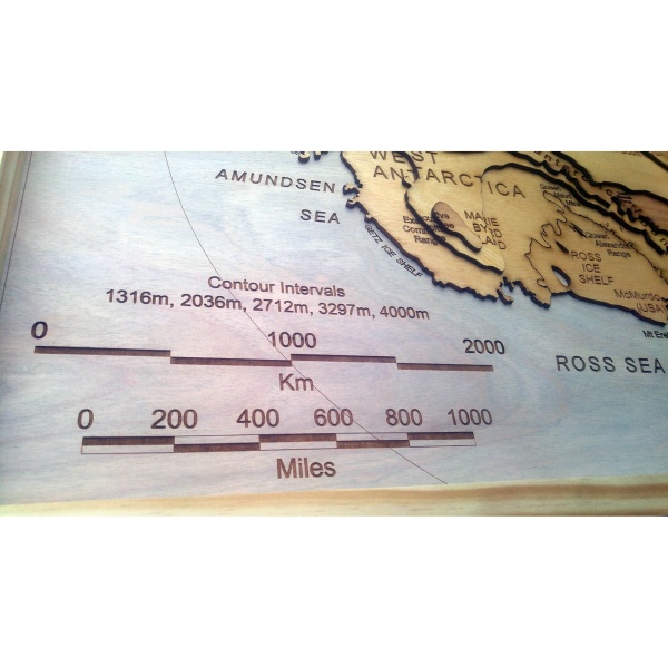 Antarctica Wood Map - Image 4