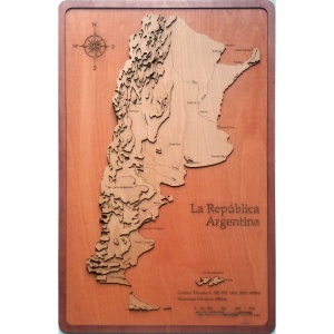 Argentina Wood Map