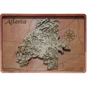 Atlanta, GA Wood Map