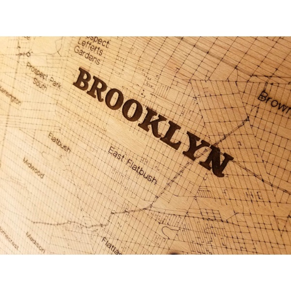 Brooklyn Wood Map - (Roads, Neighborhood or Topographic) - Image 7