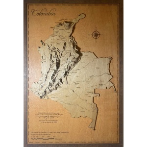 Colombia Wood Map