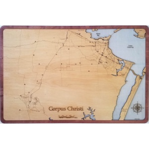 Corpus Christi, TX Wood Map