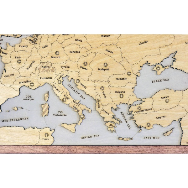 Diplomacy Game, Historical Europe Wood Map - Image 4