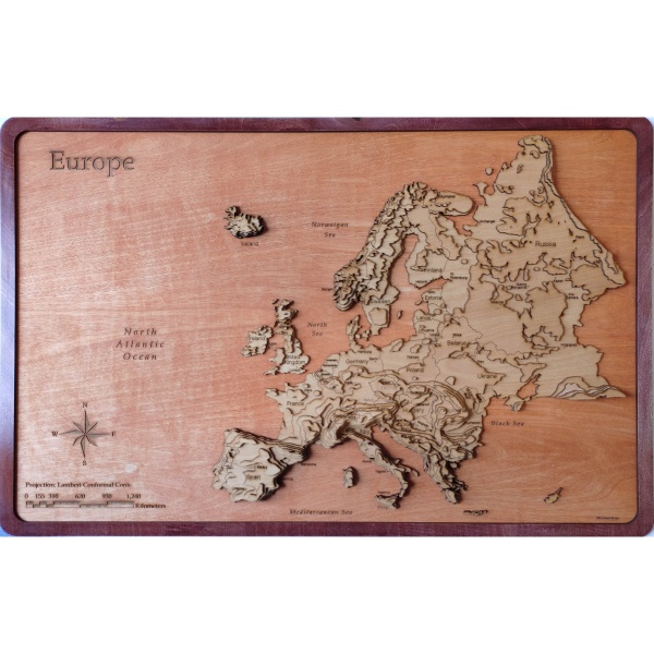 Europe Wood Map - Image 5