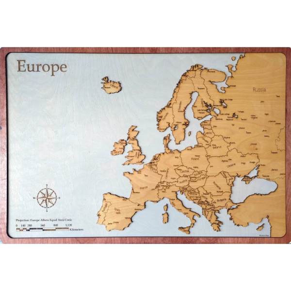 Europe Wood Map