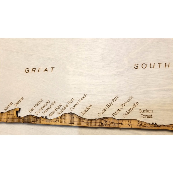 Fire Island, NY Wood Map - Image 2