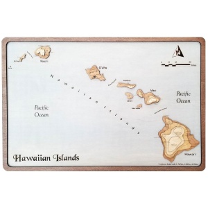 Hawaii Wood Map