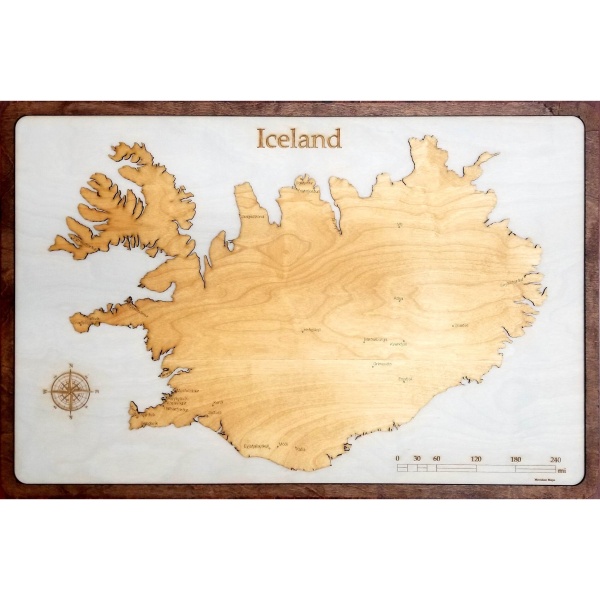 Iceland Wood Map - Image 6