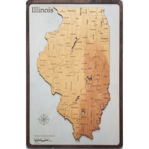 Illinois County Wood Map