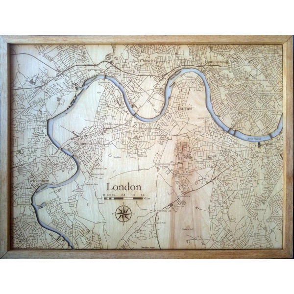 London, UK Wood Map