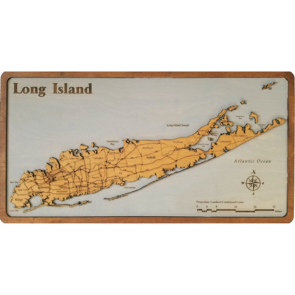 Long Island, NY Wood Map - Image 6