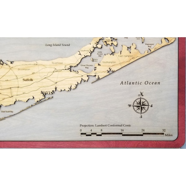 Long Island, NY Wood Map - Image 4