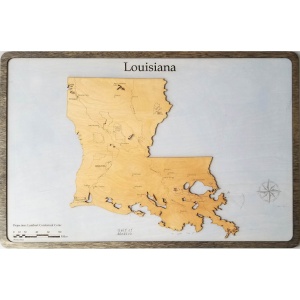 Louisiana Wood Map