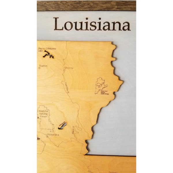 Louisiana Wood Map - Image 2