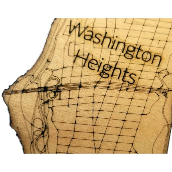 Manhattan Detailed Road Wood Map - Image 3