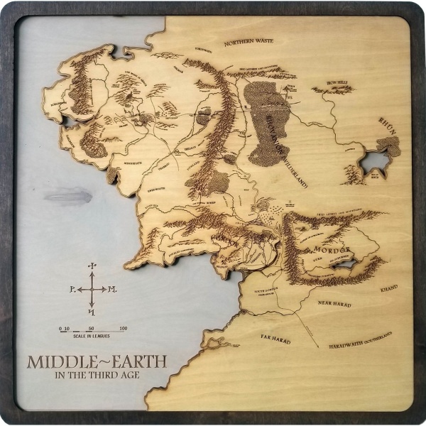 Middle Earth Wood Map