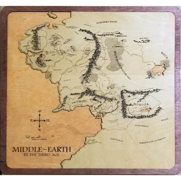 Middle Earth Wood Map - Image 6