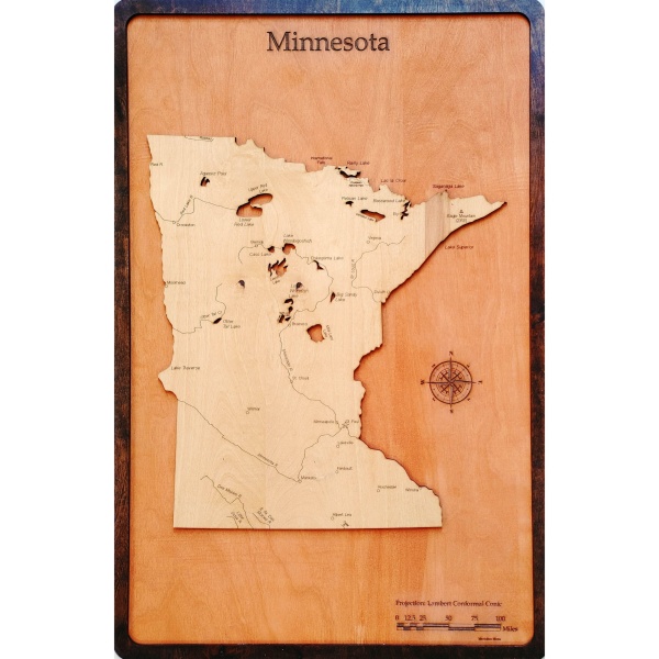 Minnesota Wood Map