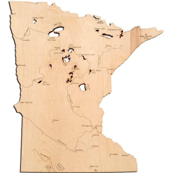 Minnesota Wood Map - Image 2