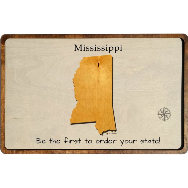 Mississippi Wood Map