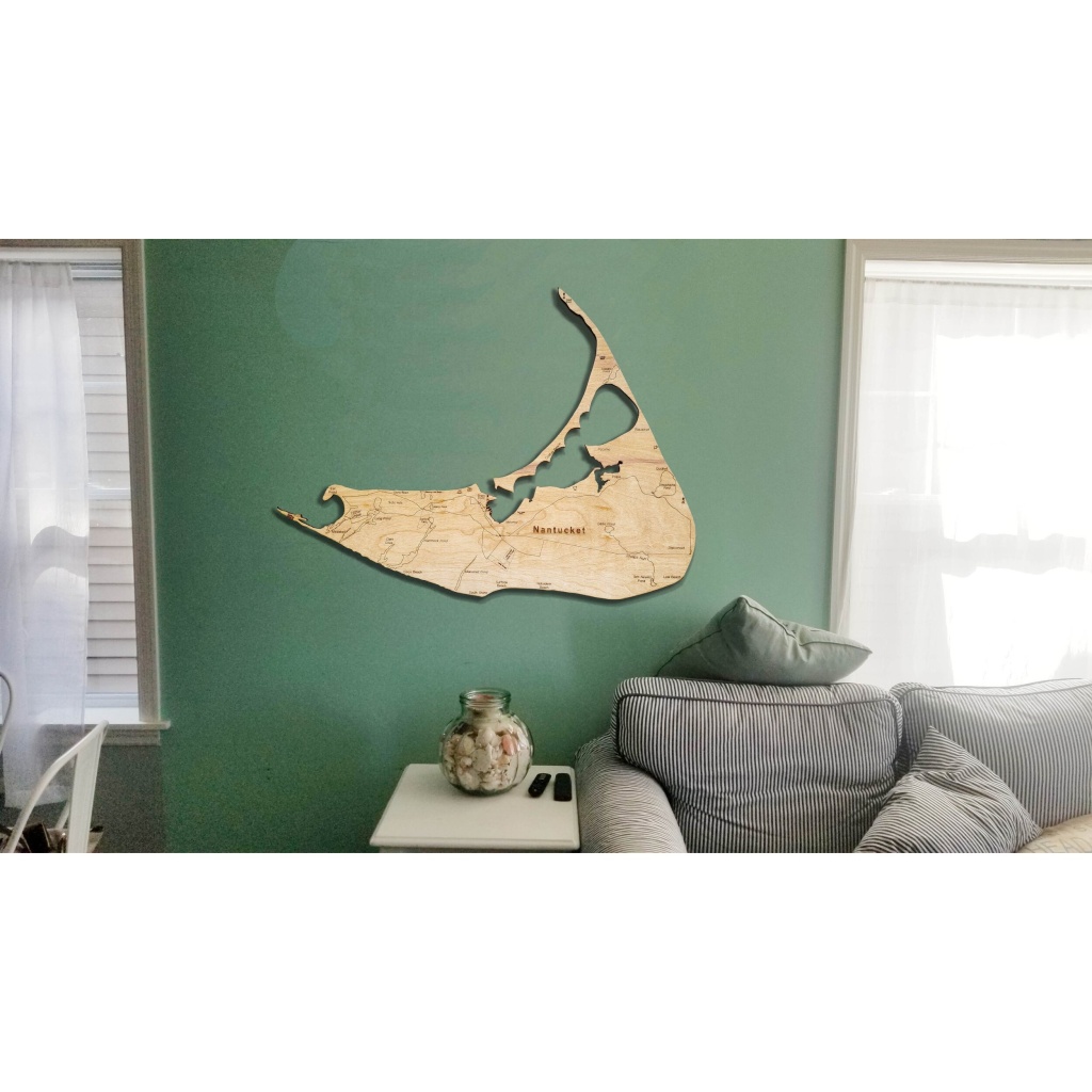 Nantucket, MA Wood Map