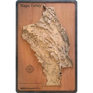 Napa Valley, CA Wood Map