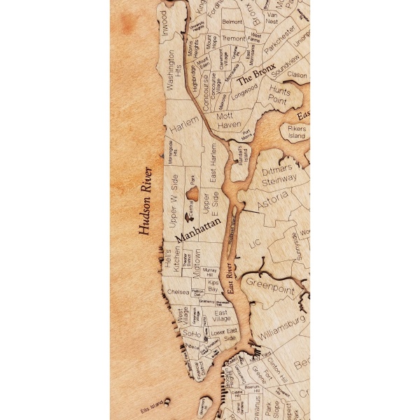 New York City Neighborhood Wood Map - Image 2