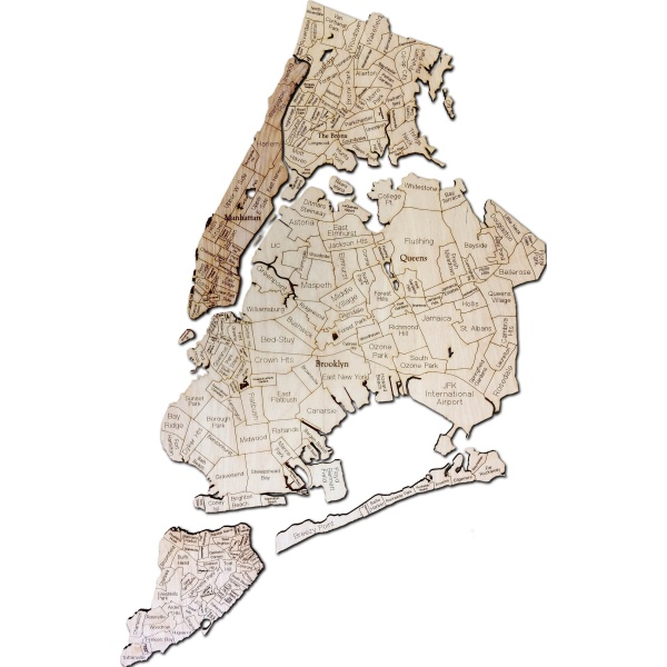 New York City Neighborhood Wood Map - Image 6