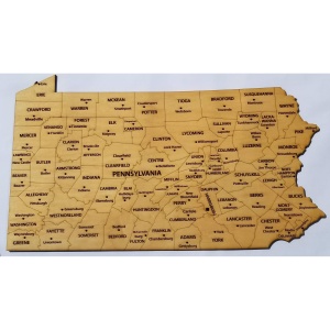 Pennsylvania Wood Map