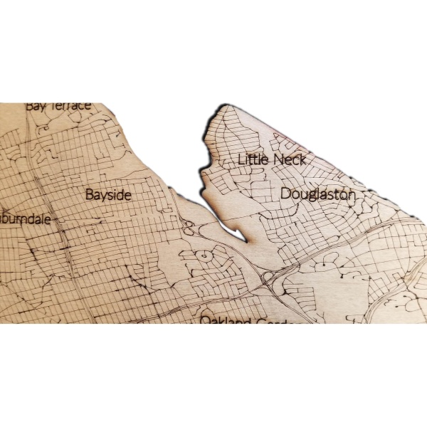 Queens Detailed Road Wood Map - Image 4