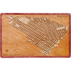 Ridgewood, NY - Neighborhood Wood Block Map