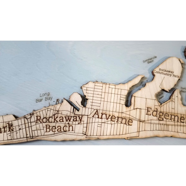 Rockaway, Queens, NY Wood Map - Image 4