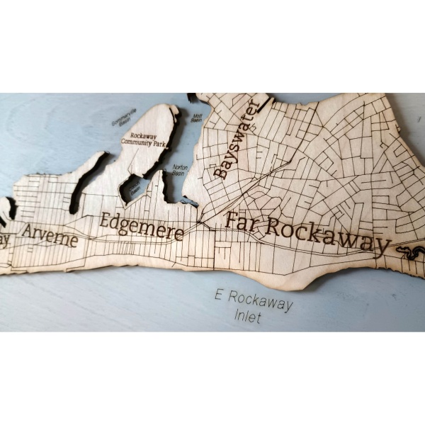 Rockaway, Queens, NY Wood Map - Image 5