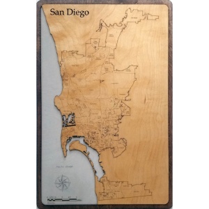 San Diego, CA Wood Map