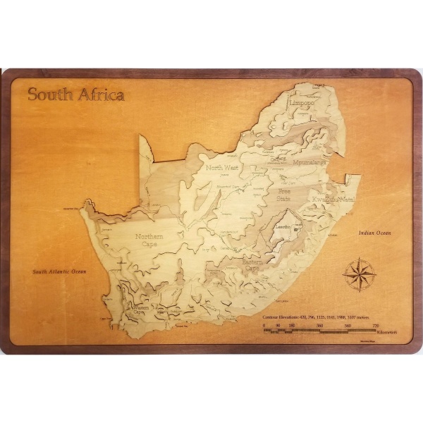 South Africa Wood Map