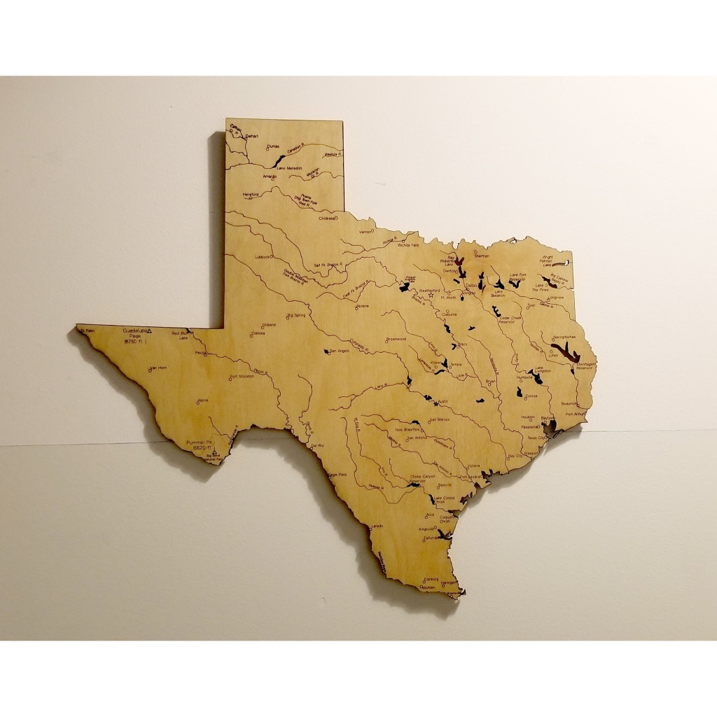 Texas Float Wood Map - Overstock Sale